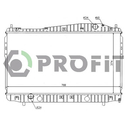 Photo Radiator, engine cooling PROFIT PR1705A5