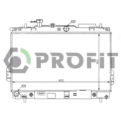 Photo Radiator, engine cooling PROFIT PR1806A3