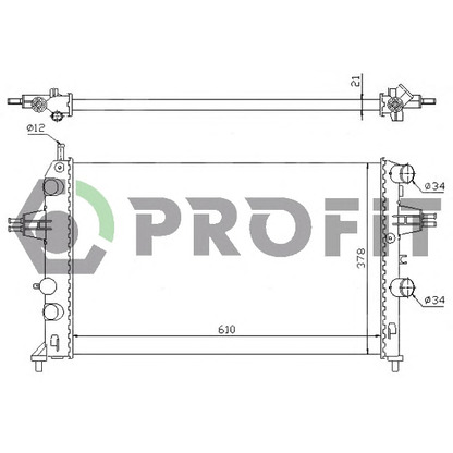 Foto Radiatore, Raffreddamento motore PROFIT PR5054A3