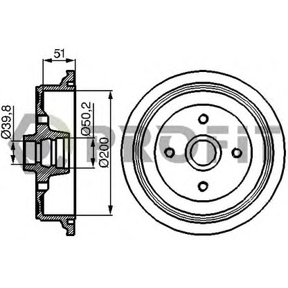 Photo Brake Drum PROFIT 50200001