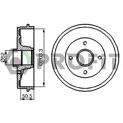 Photo Brake Drum PROFIT 50200076