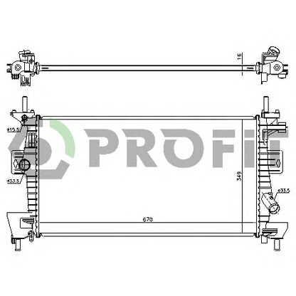 Foto Radiador, refrigeración del motor PROFIT PR2563A5