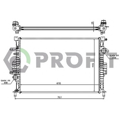 Photo Radiateur, refroidissement du moteur PROFIT PR2567N3