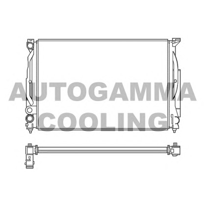 Photo Radiator, engine cooling AUTOGAMMA 100061