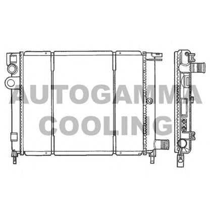 Photo Radiator, engine cooling AUTOGAMMA 100154