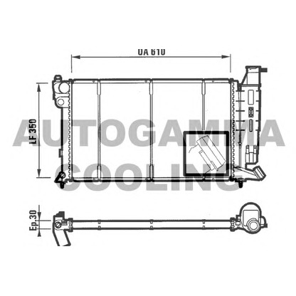 Foto Radiador, refrigeración del motor AUTOGAMMA 100229