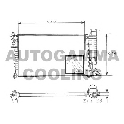 Photo Radiator, engine cooling AUTOGAMMA 100233