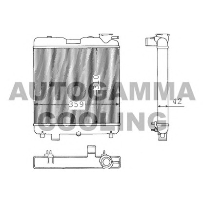 Photo Radiator, engine cooling AUTOGAMMA 100289