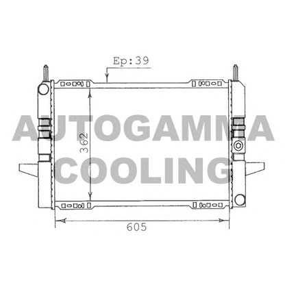 Foto Radiador, refrigeración del motor AUTOGAMMA 100391