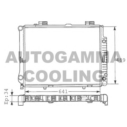 Photo Radiator, engine cooling AUTOGAMMA 100555