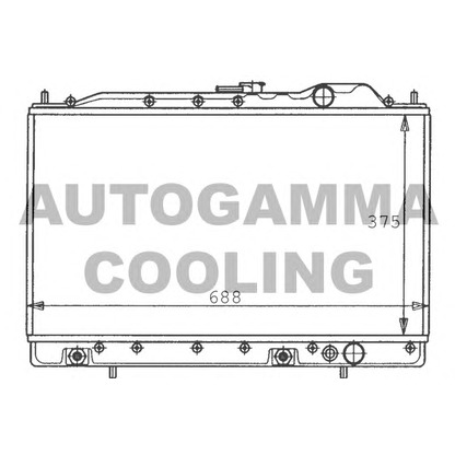 Foto Radiador, refrigeración del motor AUTOGAMMA 100586