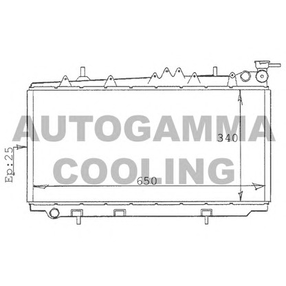 Foto Radiador, refrigeración del motor AUTOGAMMA 100629