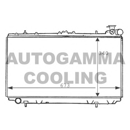 Photo Radiator, engine cooling AUTOGAMMA 100634