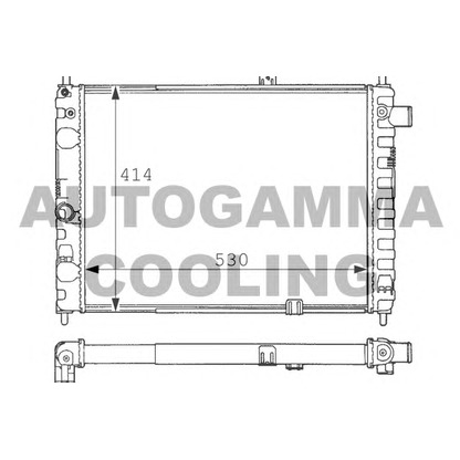 Foto Radiador, refrigeración del motor AUTOGAMMA 100663