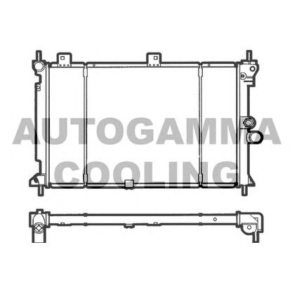 Photo Radiator, engine cooling AUTOGAMMA 100669