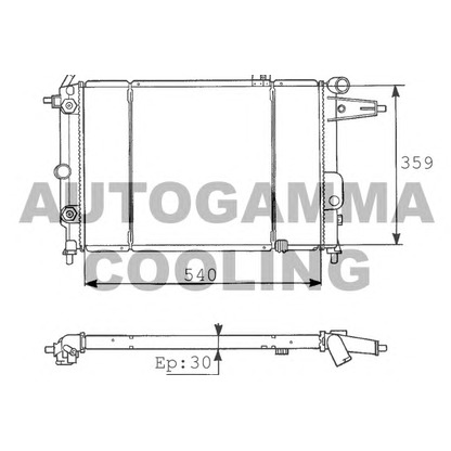 Photo Radiateur, refroidissement du moteur AUTOGAMMA 100672