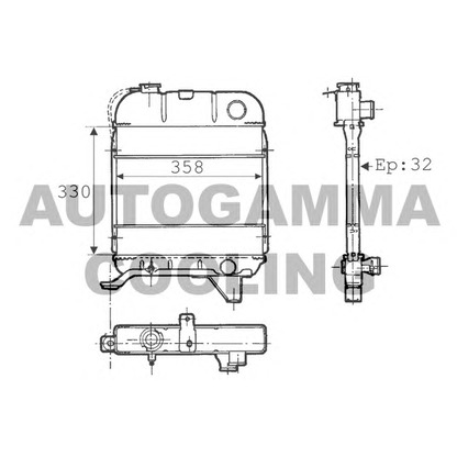 Foto Radiatore, Raffreddamento motore AUTOGAMMA 100762