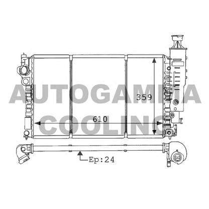 Photo Radiator, engine cooling AUTOGAMMA 100772