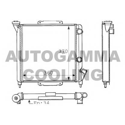 Foto Radiatore, Raffreddamento motore AUTOGAMMA 100825