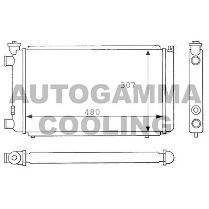 Photo Radiator, engine cooling AUTOGAMMA 100842