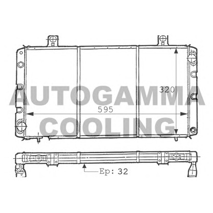 Photo Radiator, engine cooling AUTOGAMMA 100934