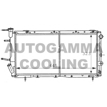 Photo Radiator, engine cooling AUTOGAMMA 100973