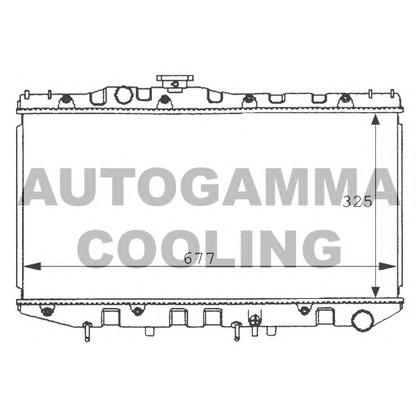 Photo Radiator, engine cooling AUTOGAMMA 100990