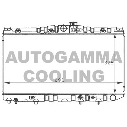 Photo Radiator, engine cooling AUTOGAMMA 100993