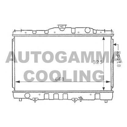 Photo Radiator, engine cooling AUTOGAMMA 100996