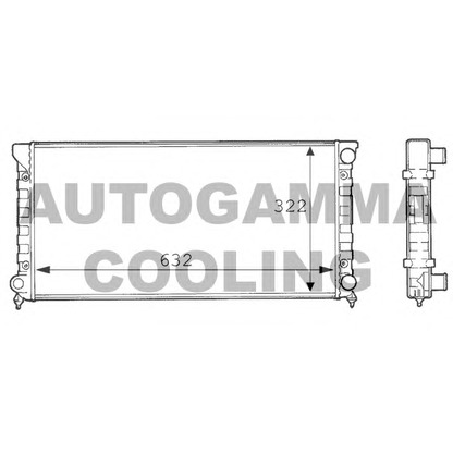 Photo Radiator, engine cooling AUTOGAMMA 101072