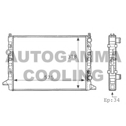 Foto Kühler, Motorkühlung AUTOGAMMA 101076