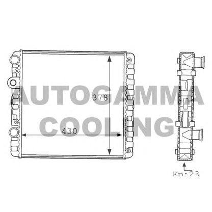 Foto Radiador, refrigeración del motor AUTOGAMMA 101080