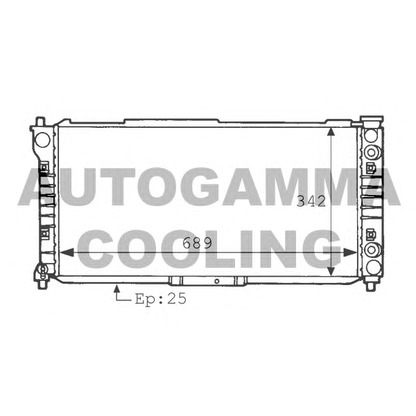 Photo Radiator, engine cooling AUTOGAMMA 101130