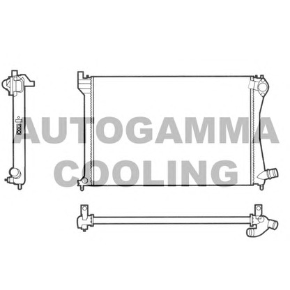 Foto Radiador, refrigeración del motor AUTOGAMMA 101345