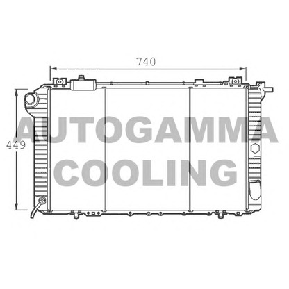 Photo Radiator, engine cooling AUTOGAMMA 101384