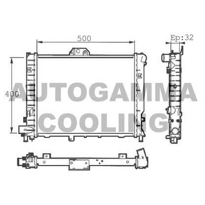 Photo Radiator, engine cooling AUTOGAMMA 101394
