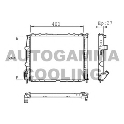 Foto Radiador, refrigeración del motor AUTOGAMMA 101422