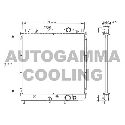 Photo Radiator, engine cooling AUTOGAMMA 101434