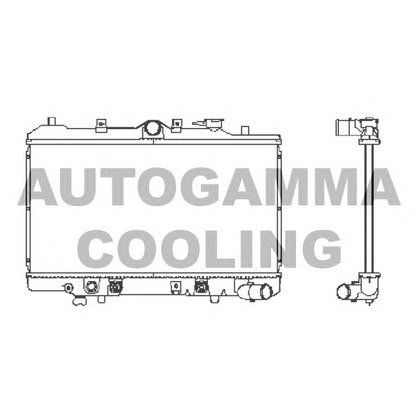 Photo Radiator, engine cooling AUTOGAMMA 102136