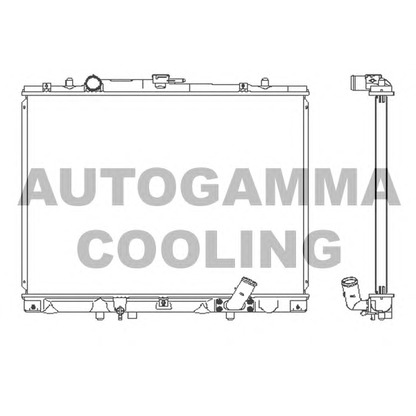 Photo Radiator, engine cooling AUTOGAMMA 102209