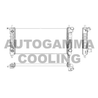 Photo Radiator, engine cooling AUTOGAMMA 102224