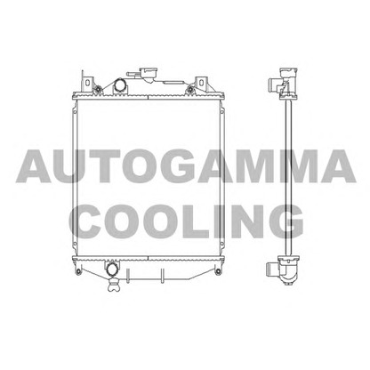 Photo Radiator, engine cooling AUTOGAMMA 102335