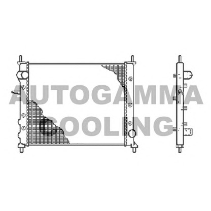 Photo Radiator, engine cooling AUTOGAMMA 102866