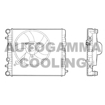 Photo Radiator, engine cooling AUTOGAMMA 102871