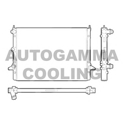 Photo Radiator, engine cooling AUTOGAMMA 102952