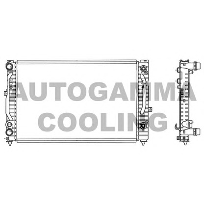 Photo Radiator, engine cooling AUTOGAMMA 103067