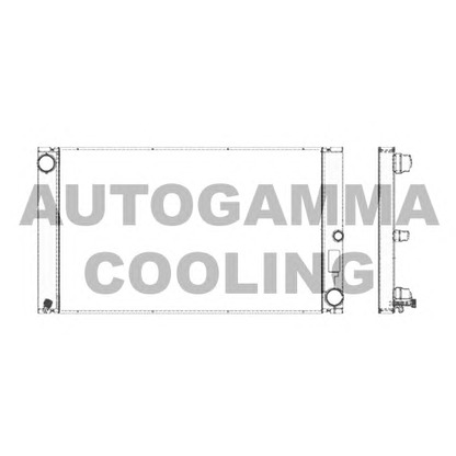 Photo Radiator, engine cooling AUTOGAMMA 103390