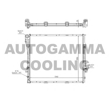 Photo Radiator, engine cooling AUTOGAMMA 103398