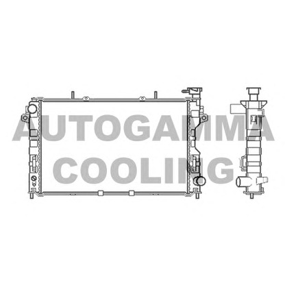 Photo Radiator, engine cooling AUTOGAMMA 103400