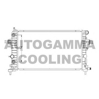 Photo Radiator, engine cooling AUTOGAMMA 103627